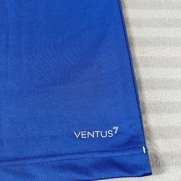EA7 Emporio Armani Polo Shirt Mens XL Blue Ventus7 Athletic Golf Tennis - Picture 5 of 9
